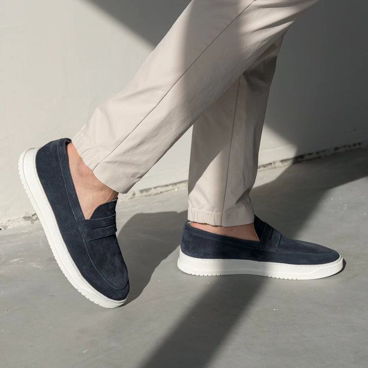 PALMER LOAFER Dk Blue Suede