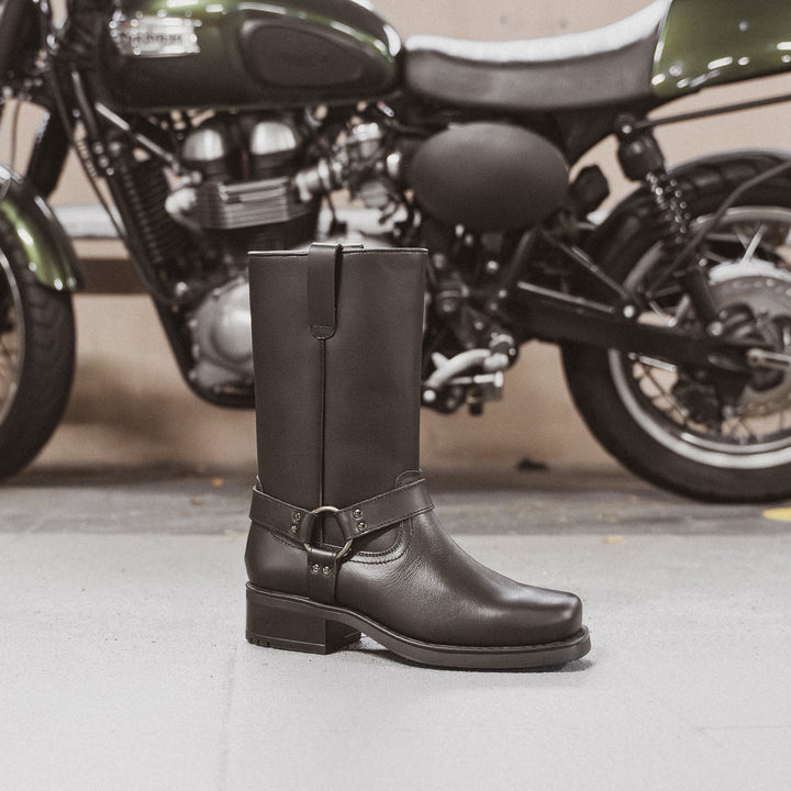 HARLEY HIGH BOOT Black Leather