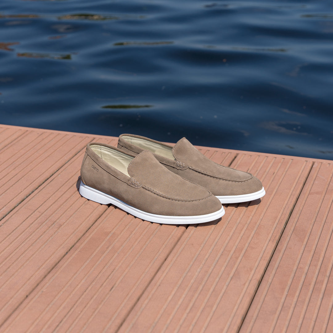 ACE LOAFER MOC Taupe Suede
