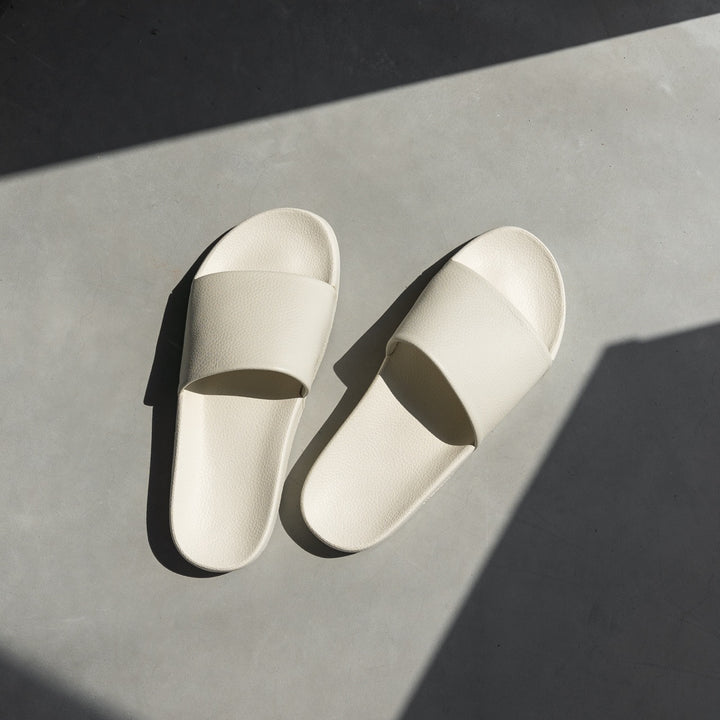 LUXURY GRIP SLIDE Off White Leather