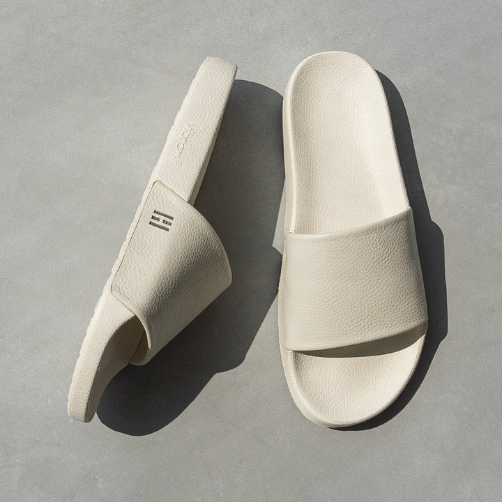 LUXURY GRIP SLIDE Off White Leather