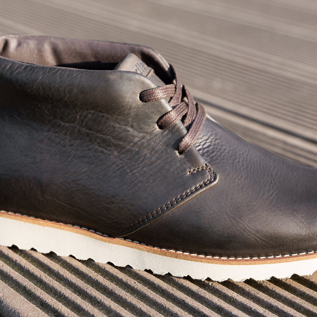 RAVAL CHUKKA Dk Brown Leather Milled