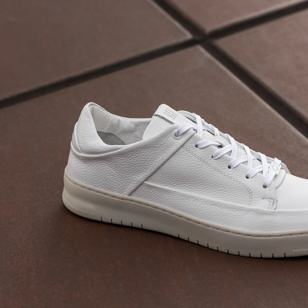 BENNET P4 LOW White Leather Milled OWS