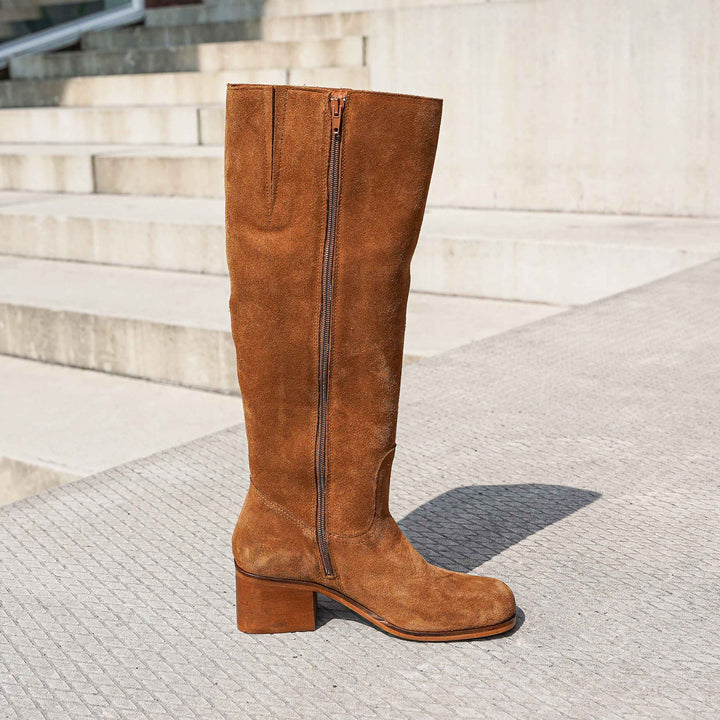 FREY HIGH BOOT Cognac Suede