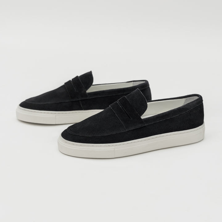 MALTON LOAFER SADDLE Black Suede