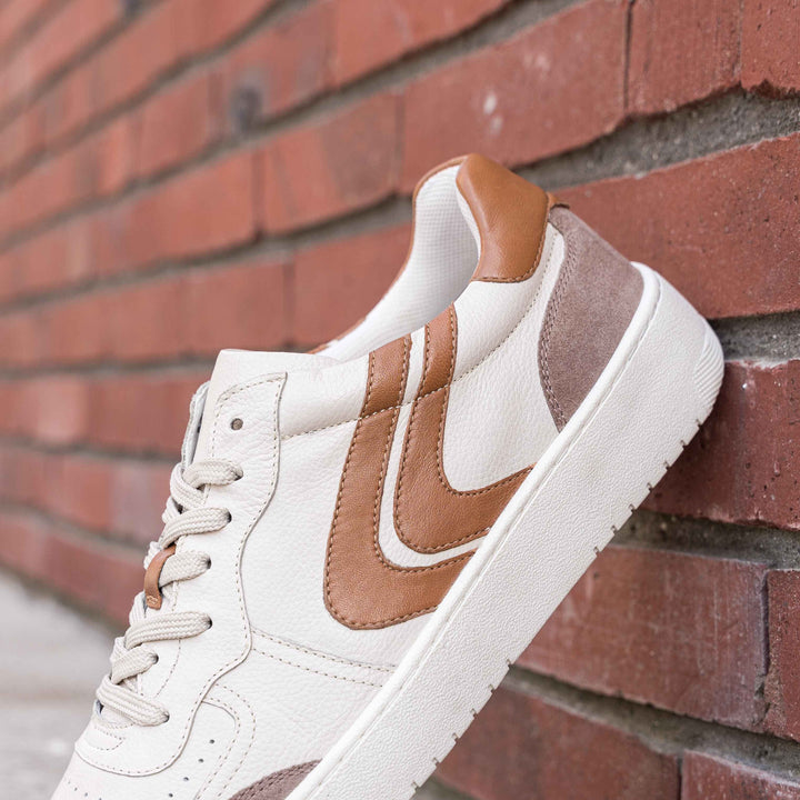 HANK SNEAKER Piele Naturală Alb - Tan