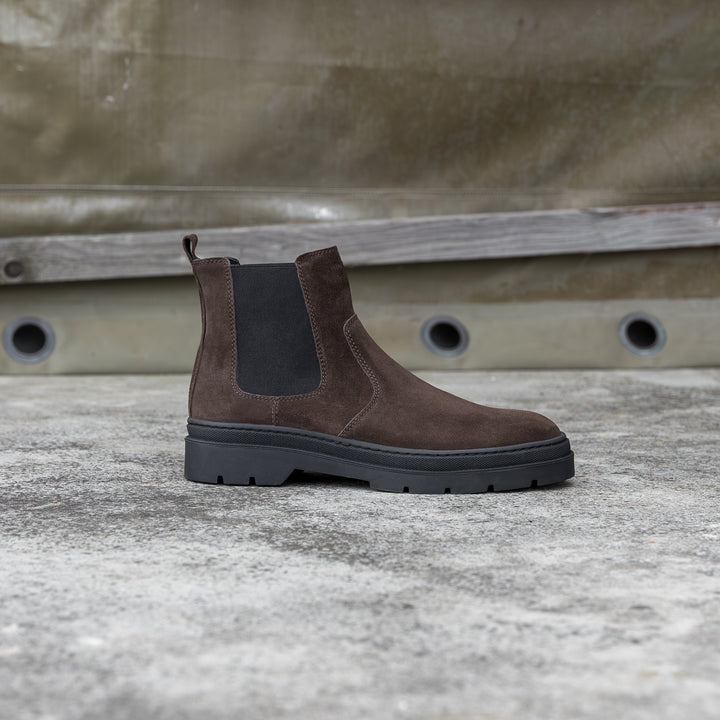 ELON CHELSEA Dk Brown Suede