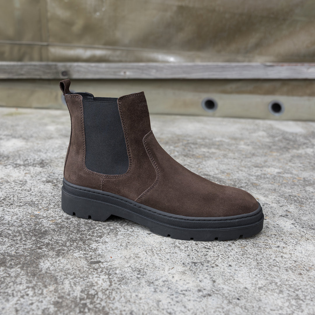 ELON CHELSEA Dk Brown Suede