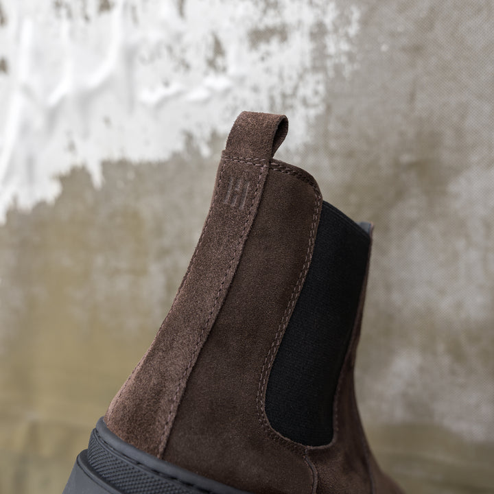 ELON CHELSEA Dk Brown Suede