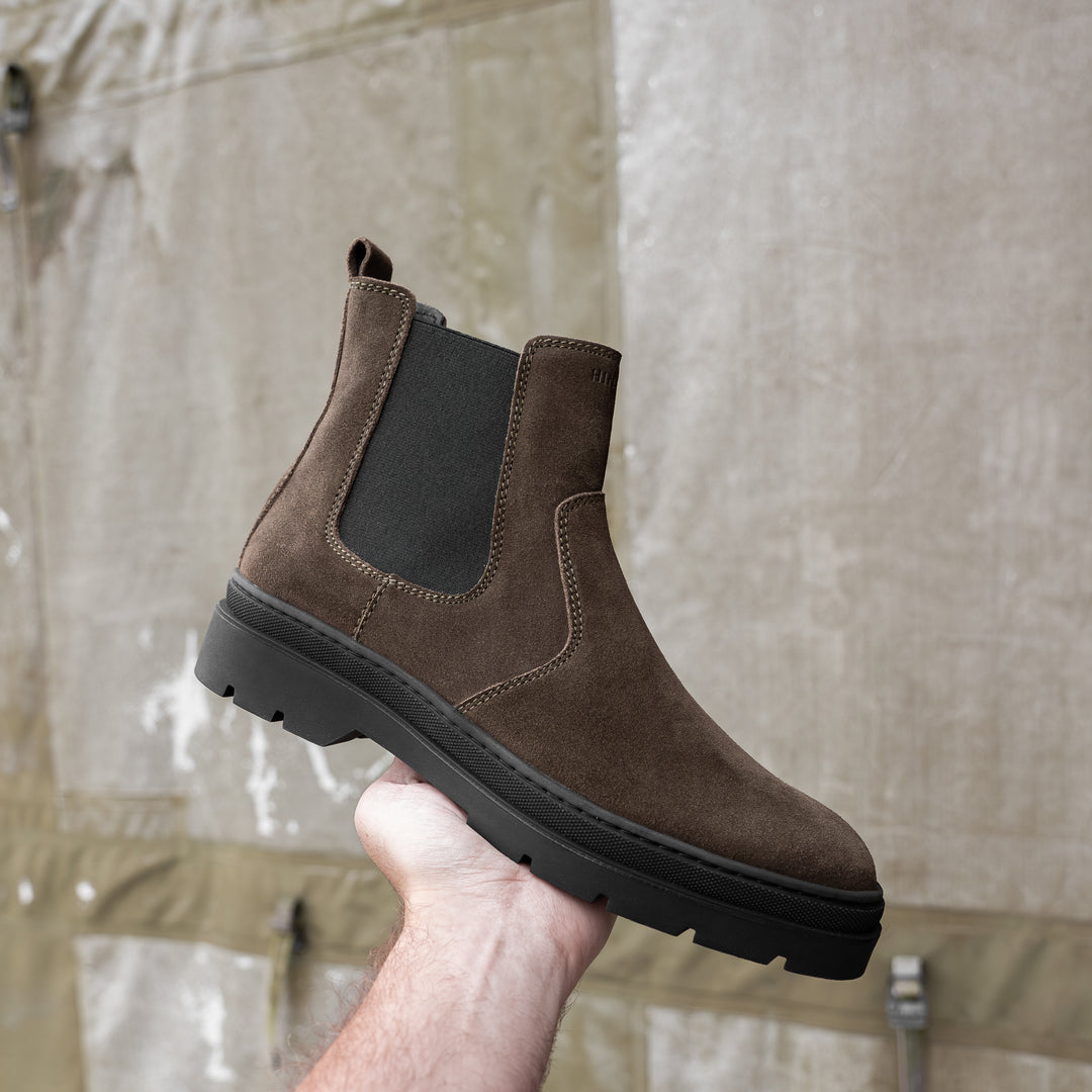 ELON CHELSEA Dk Brown Suede