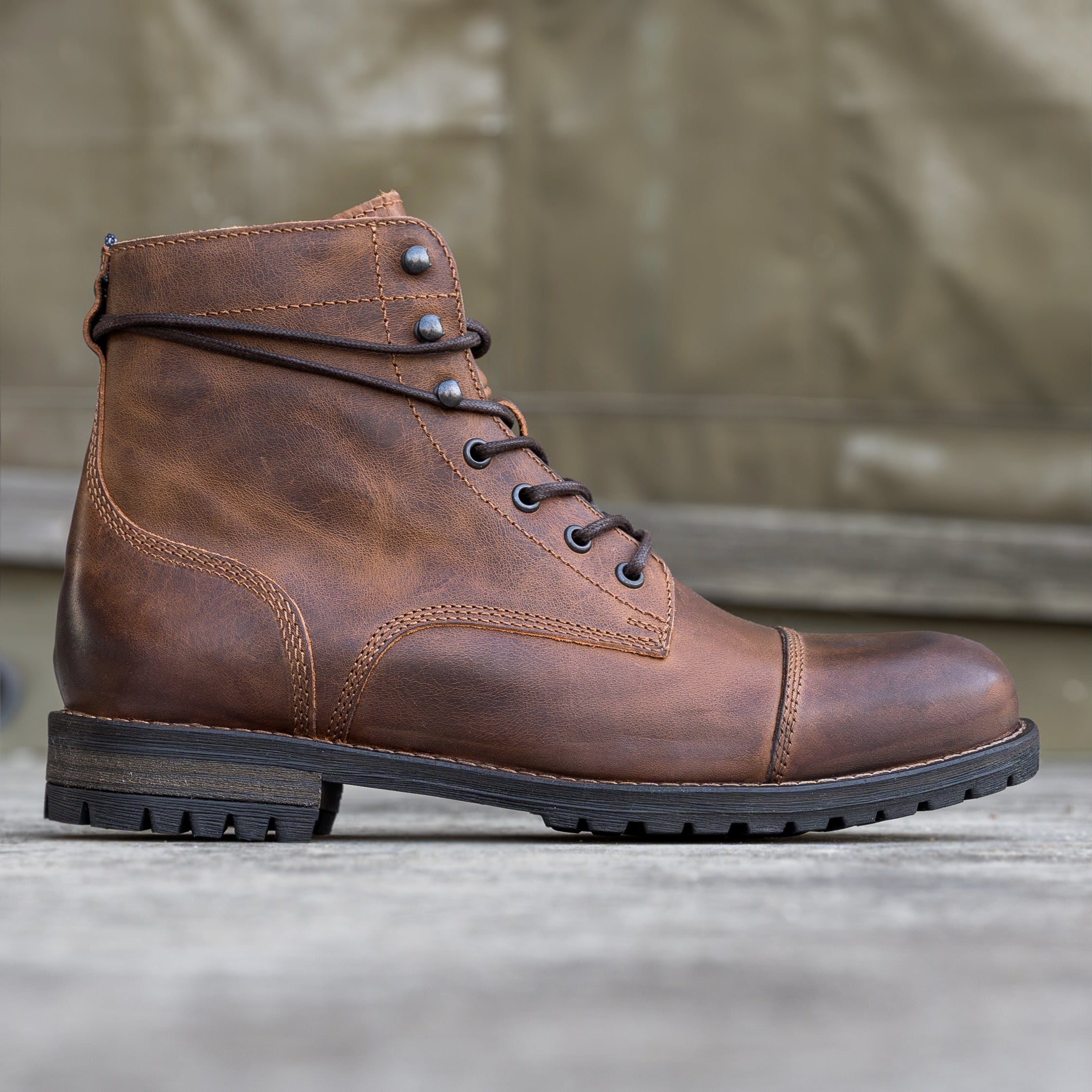 GORDON TOE CAP BOOT Piele Naturală Bruciato – Alpina