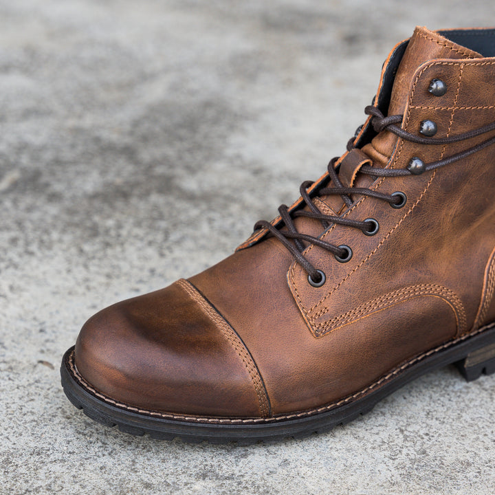 GORDON TOE CAP BOOT Bruciato Leather