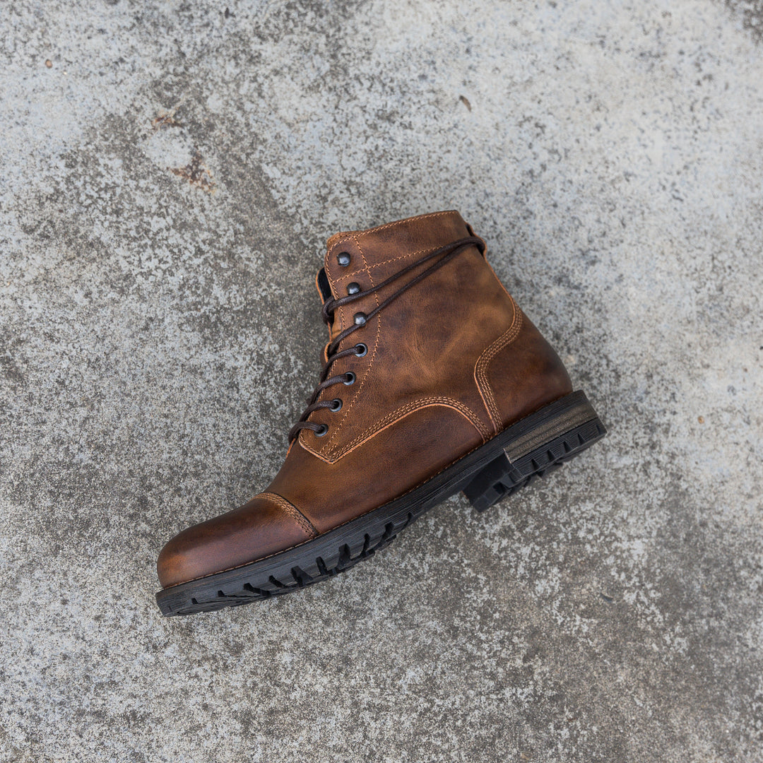 GORDON TOE CAP BOOT Bruciato Leather