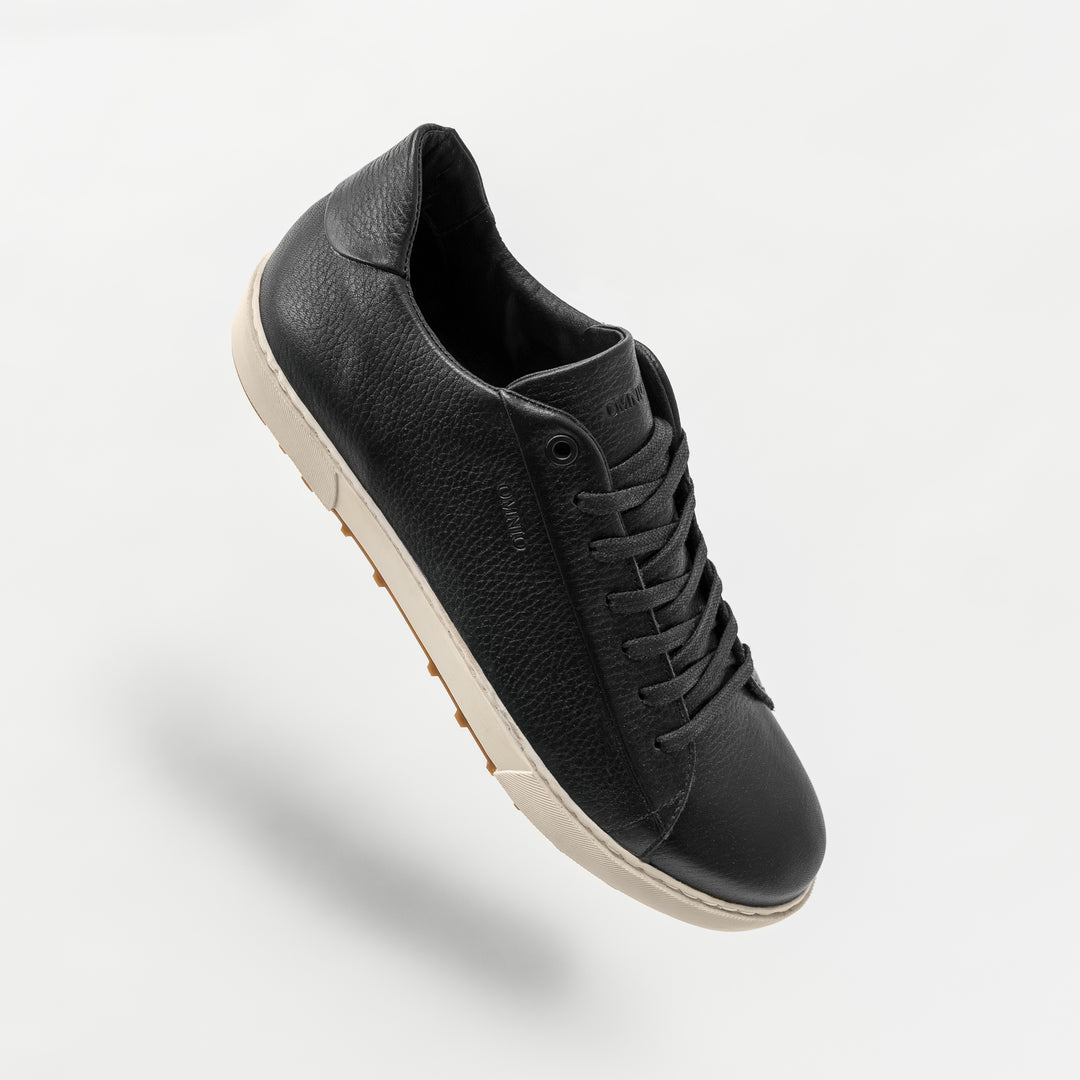 BELGRADO BASE LOW Black Leather Milled