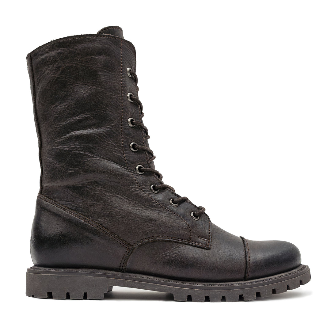 DART LACE UP BOOT Dk Brown Leather