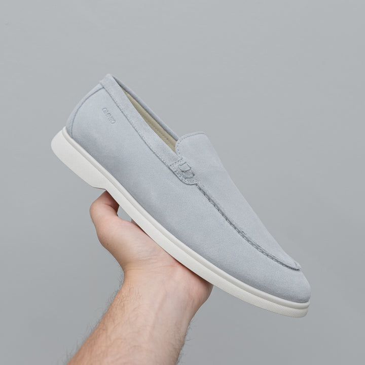 ACE LOAFER MOC Lt Blue Suede