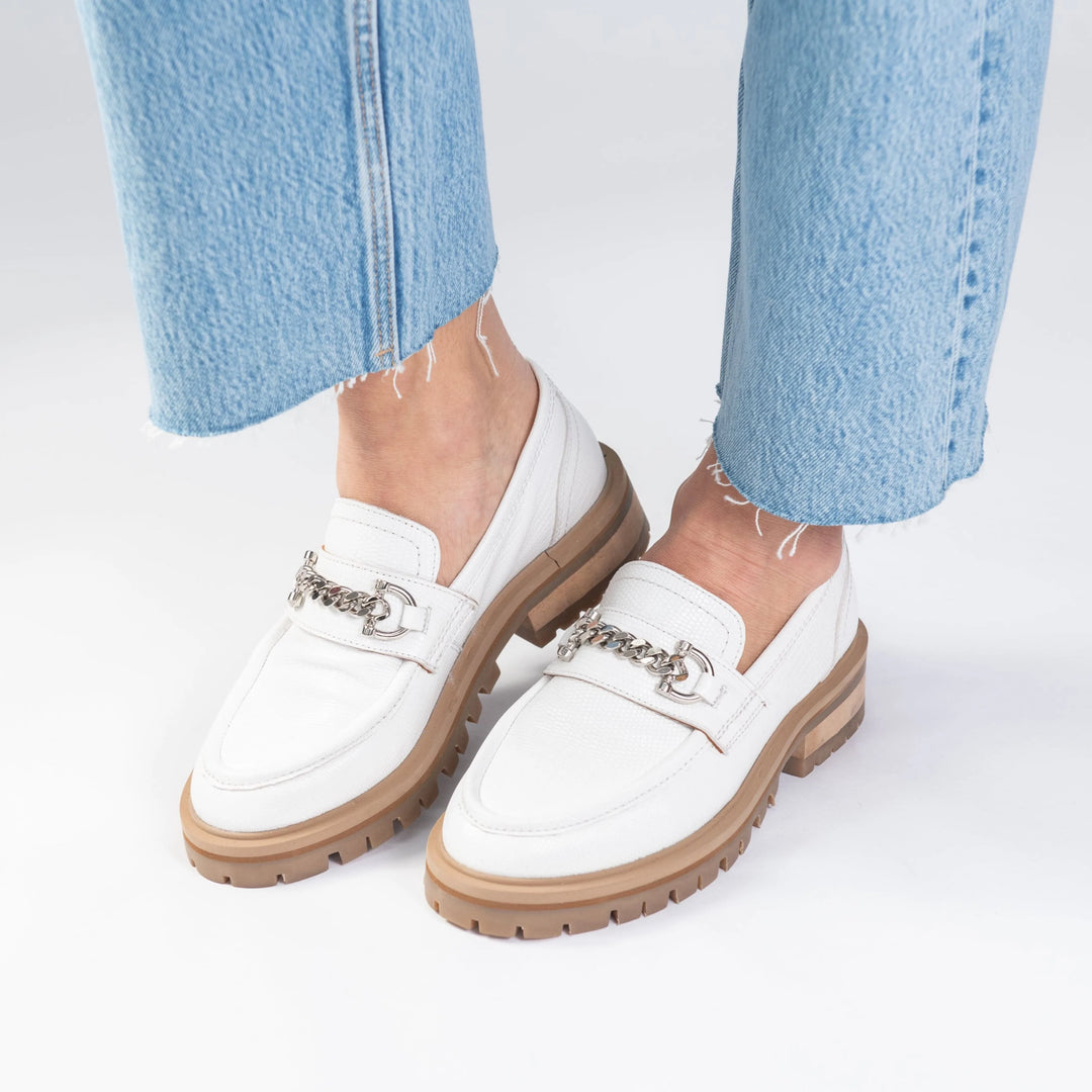 FAYE LOAFER Bright White Leather
