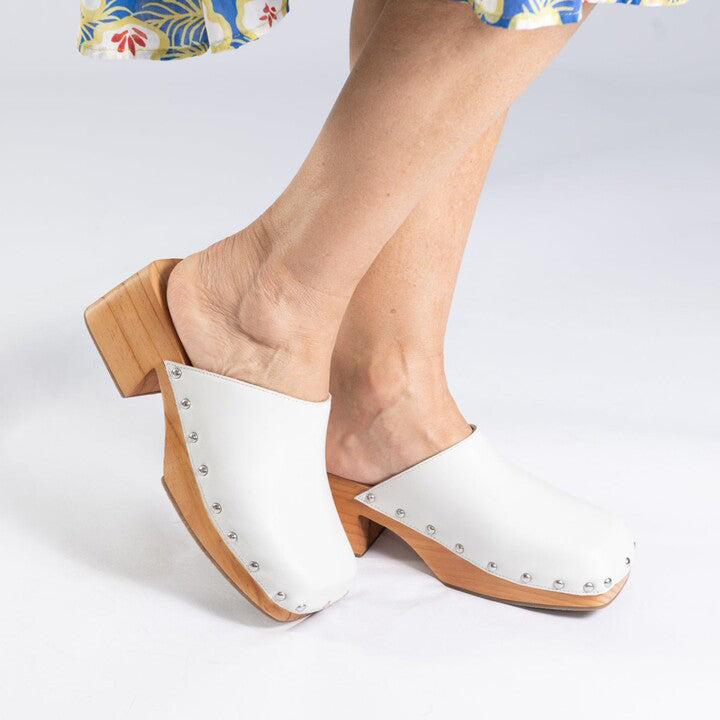 JUDE SANDAL Bright White Leather