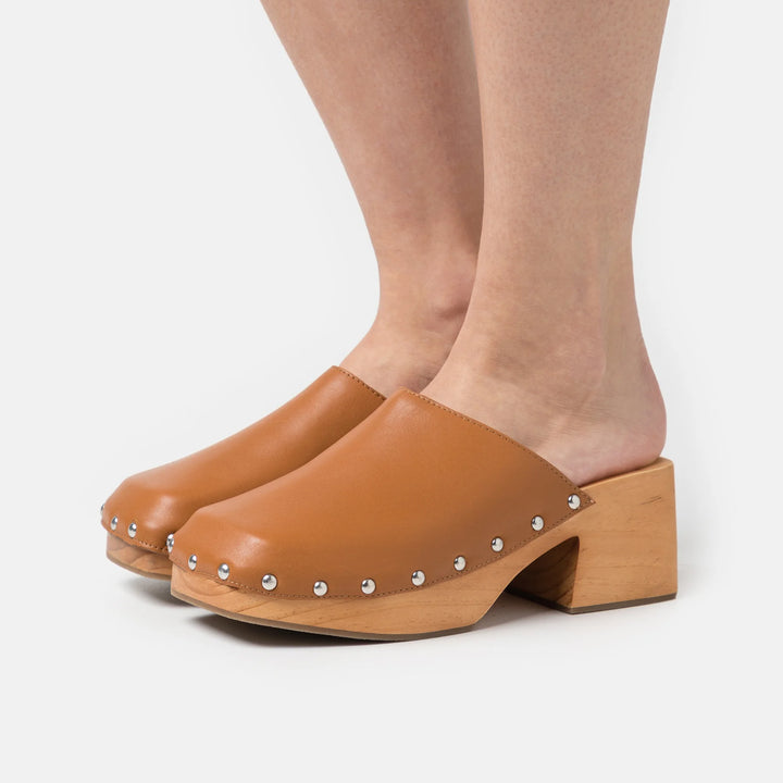 JUDE MULE Spice Tan Leather