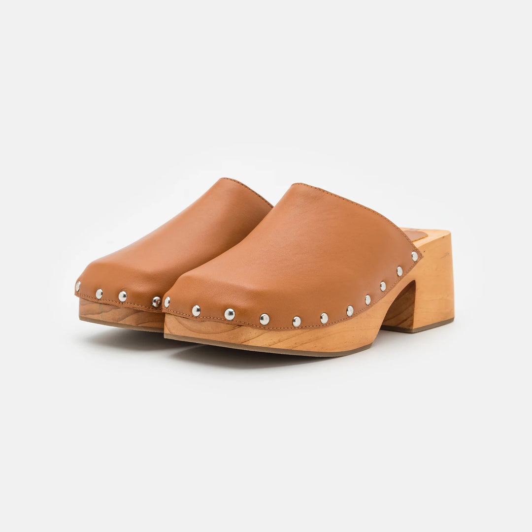 JUDE MULE Spice Tan Leather