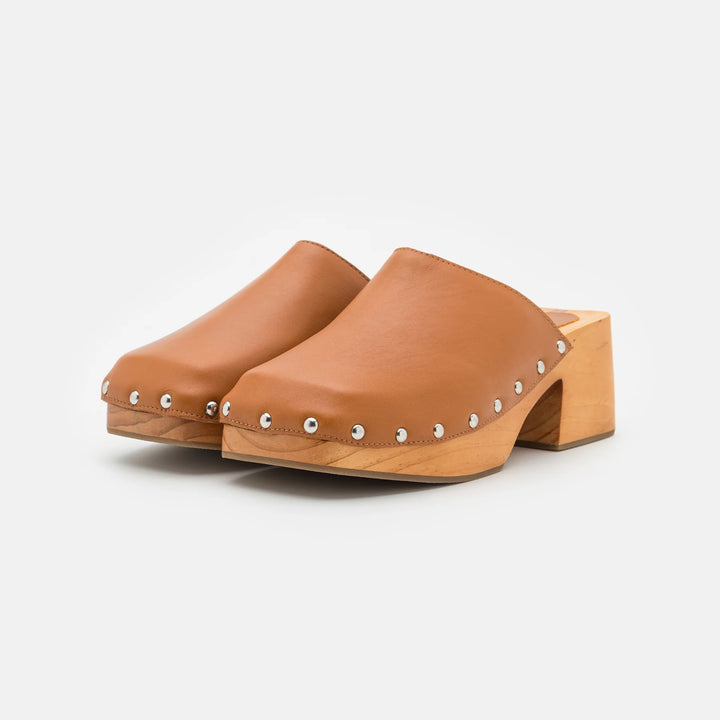 JUDE MULE Spice Tan Leather