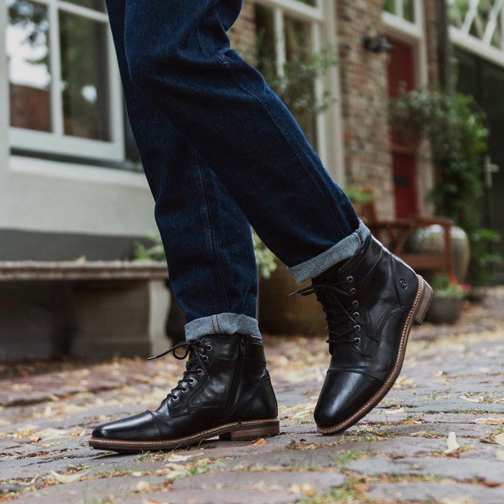 JONI LACE BOOT Black Leather