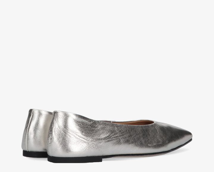 REA BALLERINA Silver Leather