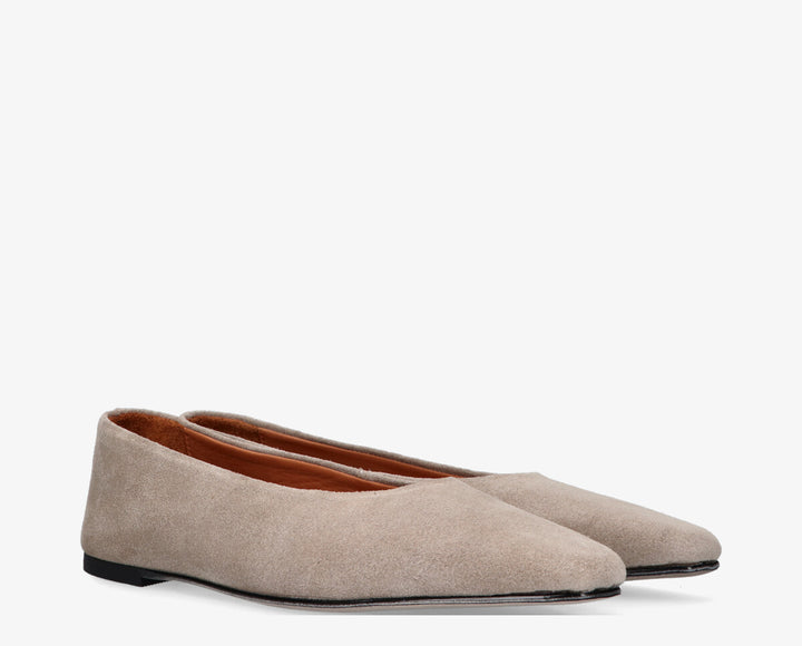 REA BALLERINA Beige Velours