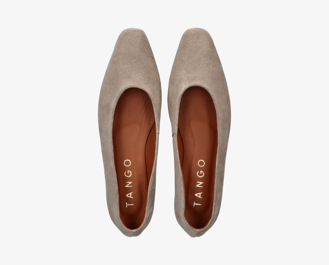 REA BALLERINA Beige Velours
