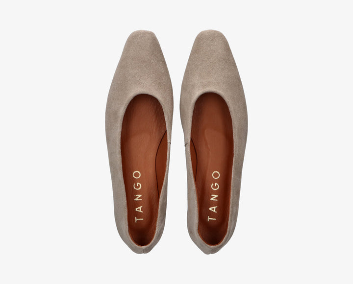 REA BALLERINA Beige Velours