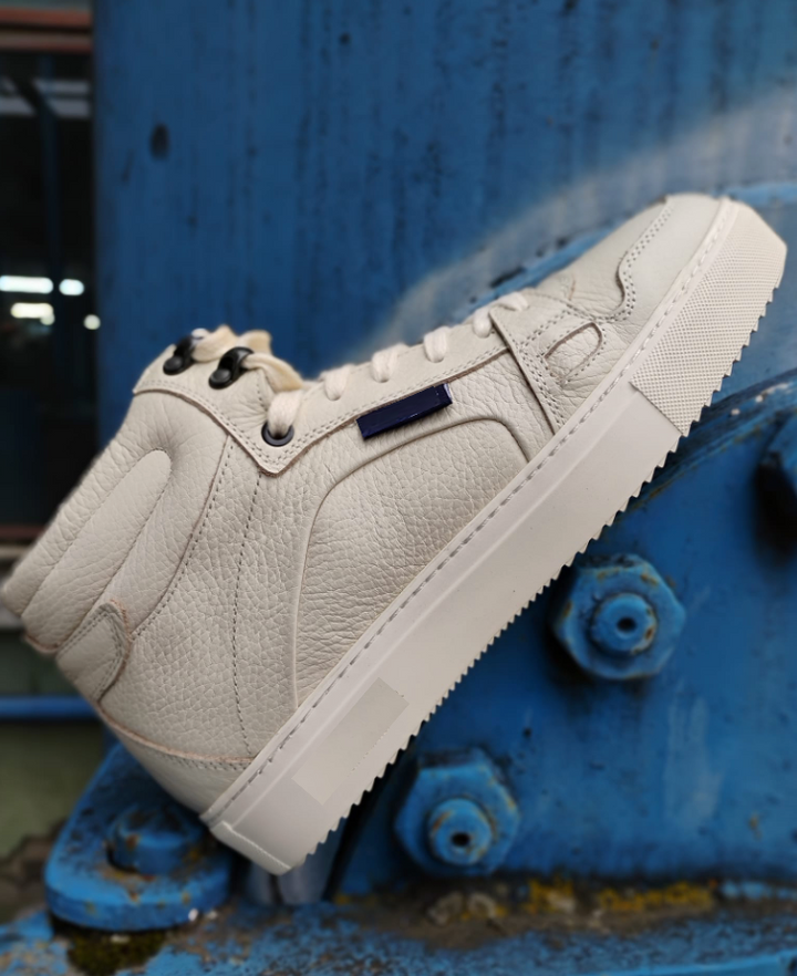 NAVAN MID Piele Naturală Off White