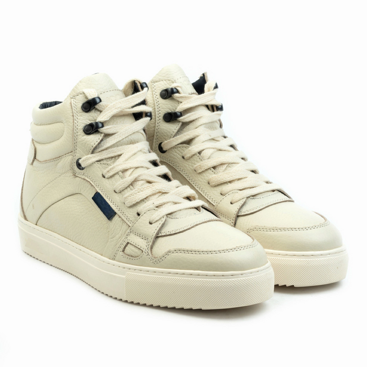NAVAN MID Piele Naturală Off White