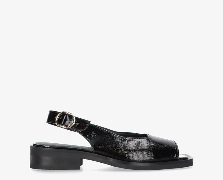 XANTHE SLINGBACK Black Leather
