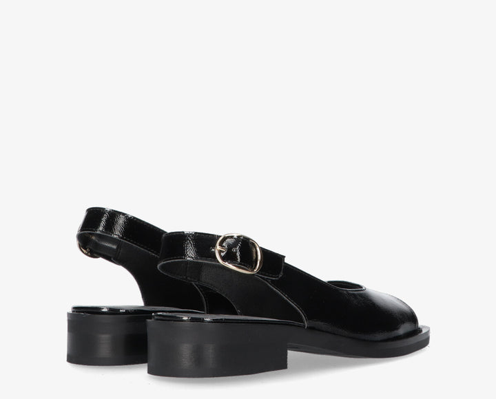 XANTHE SLINGBACK Black Leather