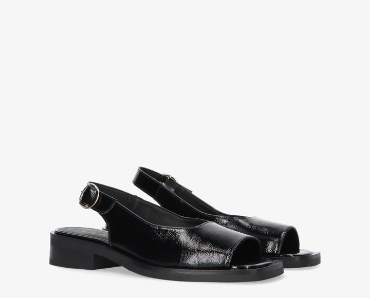 XANTHE SLINGBACK Black Leather