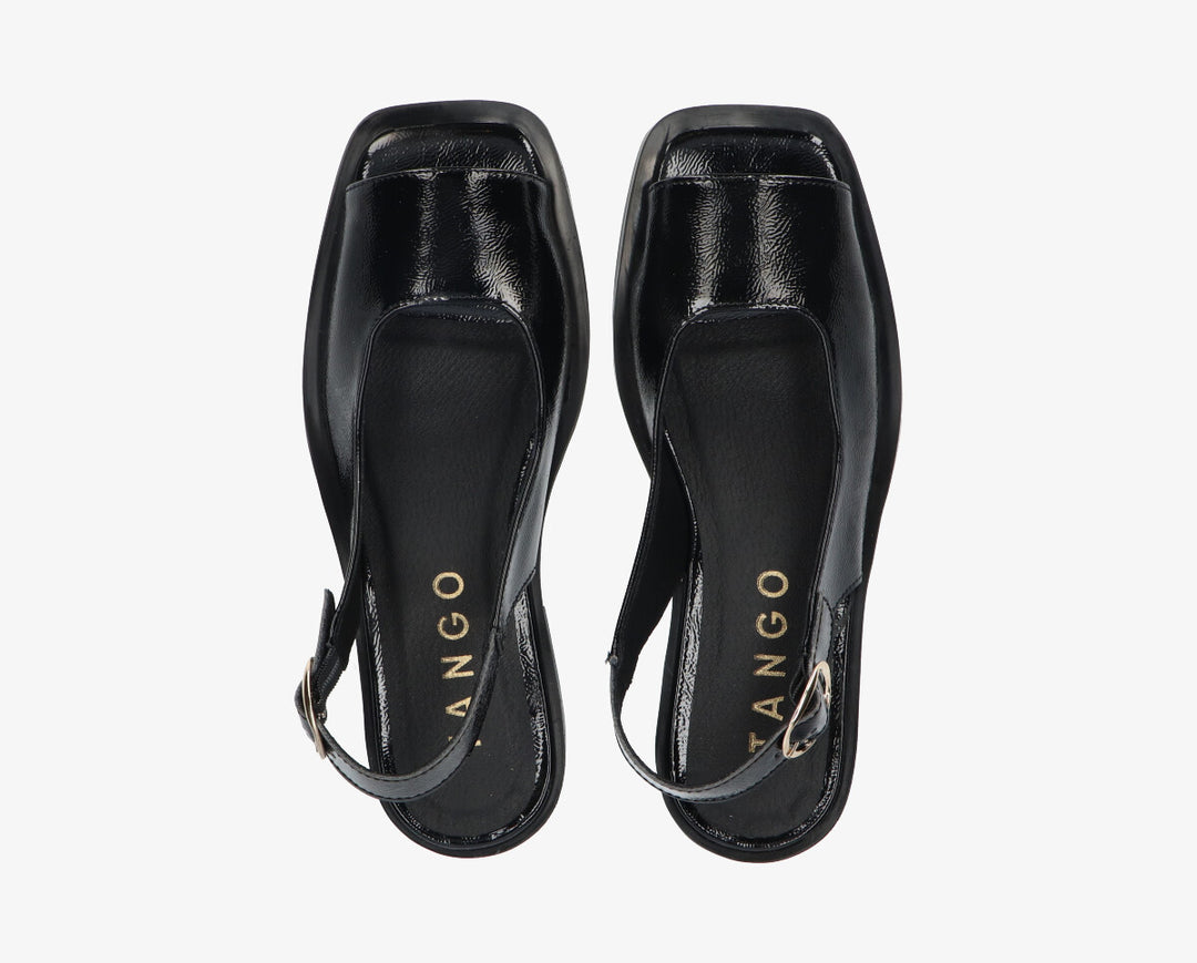XANTHE SLINGBACK Black Leather