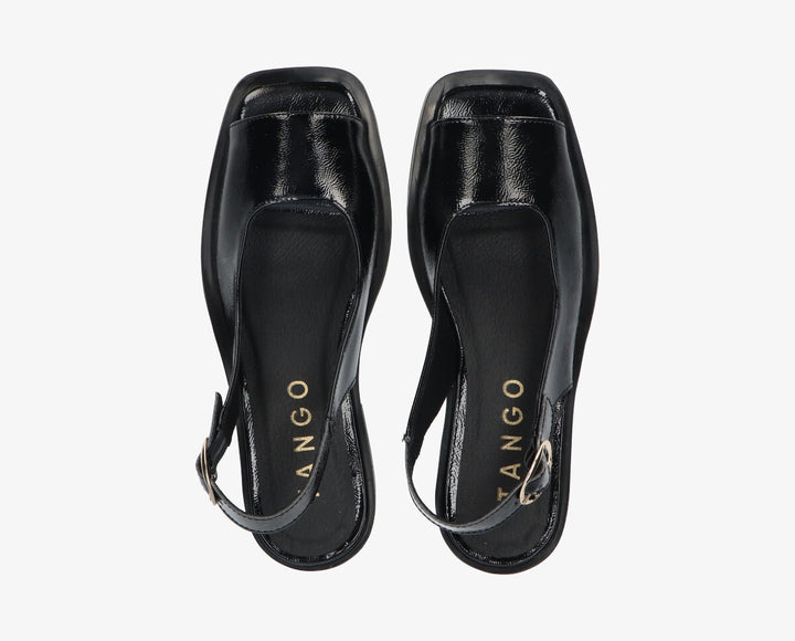 XANTHE SLINGBACK Black Leather