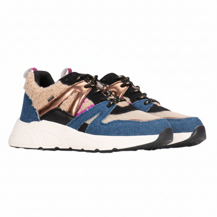 Carocel sneaker denim combi