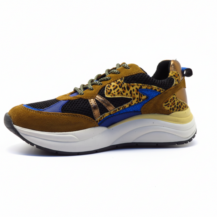 Charu sneaker cognac/albastru