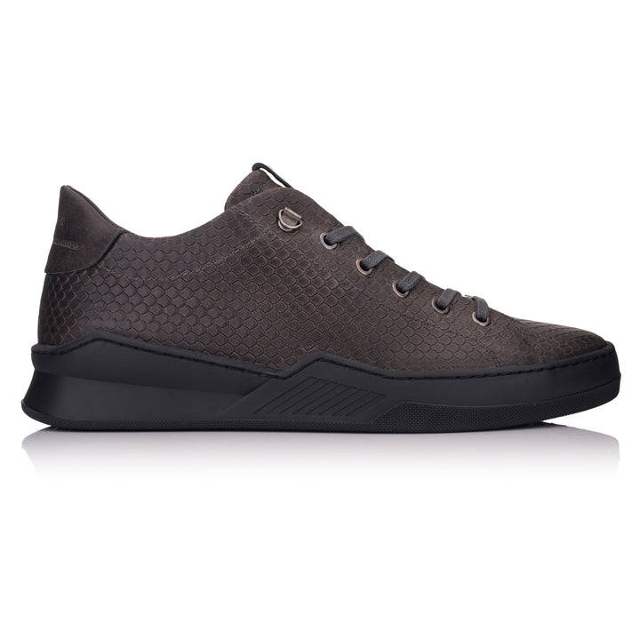 ESKO CITY LOW Dragon Dark Grey/Brown Embossed Leather