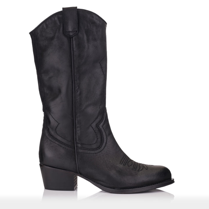 DULCE NO PADDING MID BOOT Black Nubuck