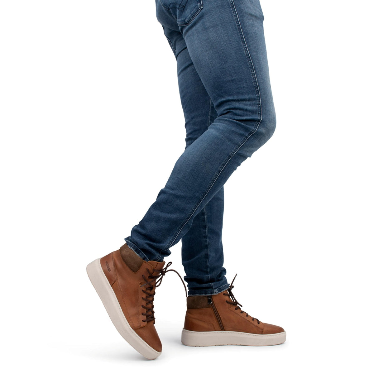 PS POELMAN Enzo Mid din piele naturală cognac | Alpina