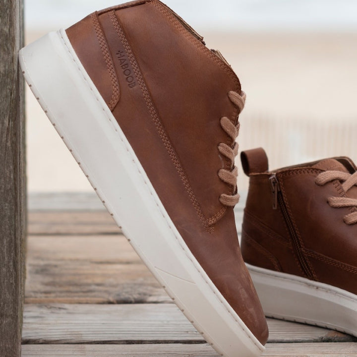 ENZO MID Taupe Leather