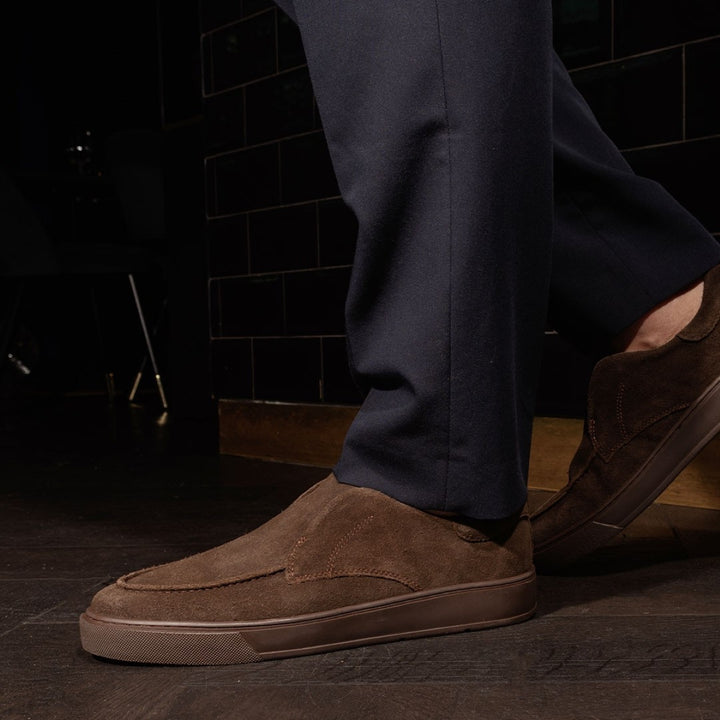 GREGORY MOC SHOES Dark Brown Suede