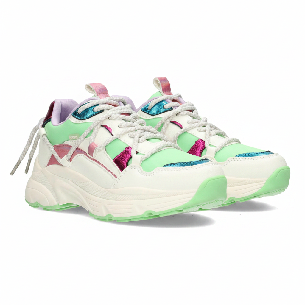 Madee sneaker alb/verde