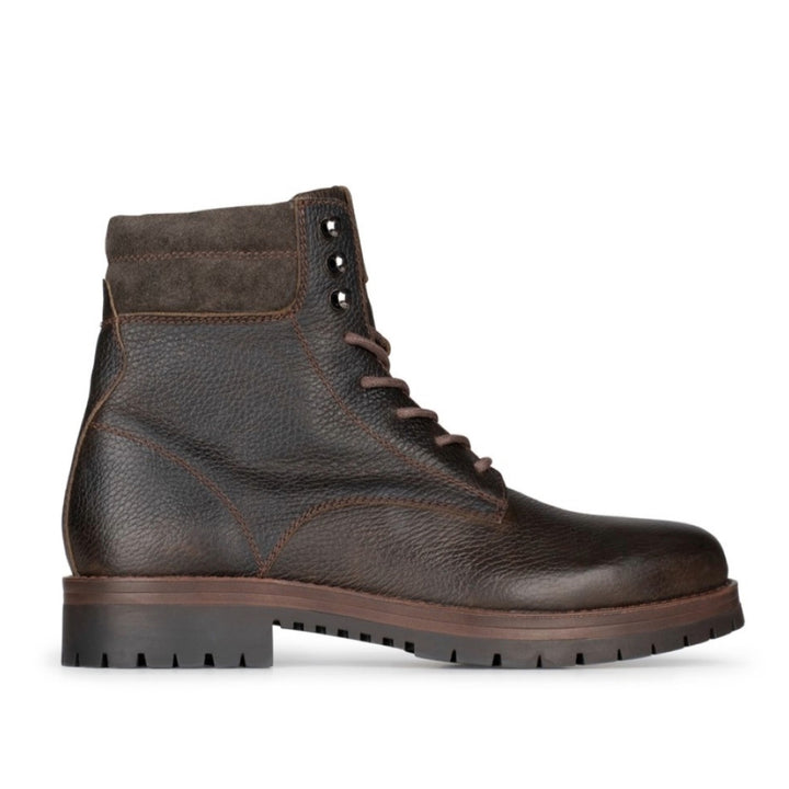 MARIO LACE UP BOOT DARK BROWN Leather