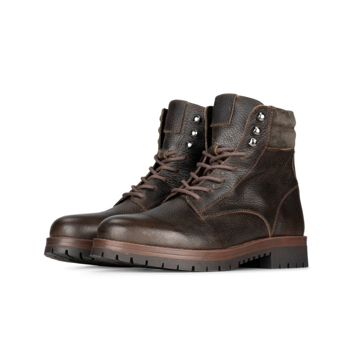 MARIO LACE UP BOOT DARK BROWN Leather