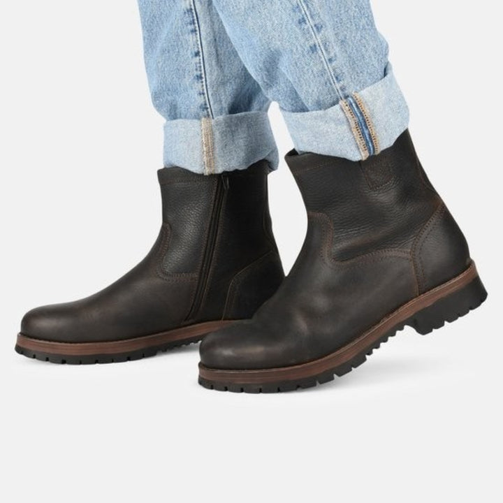 MARIO MID BOOT Taupe Leather