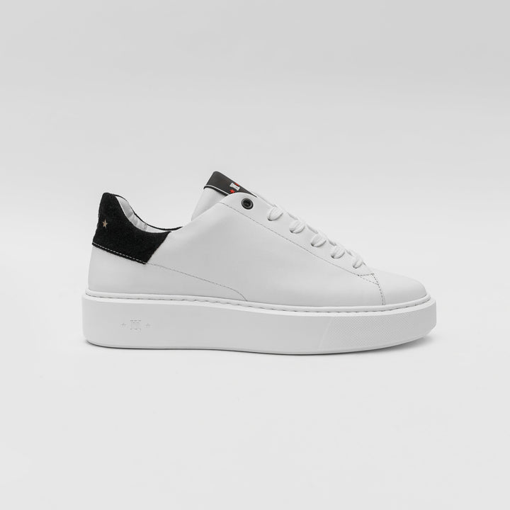 SNEAKER LADIES White/Black Leather