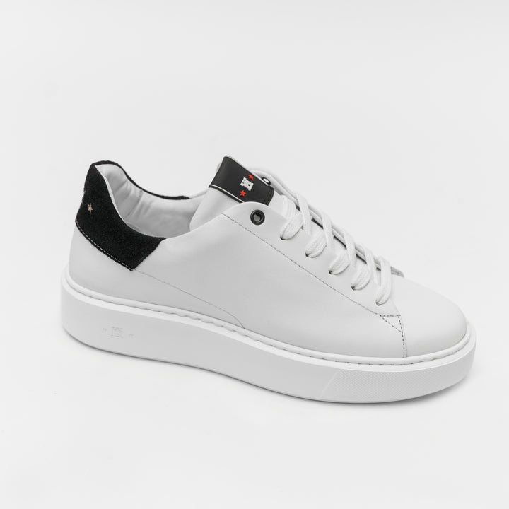 SNEAKER LADIES White/Black Leather